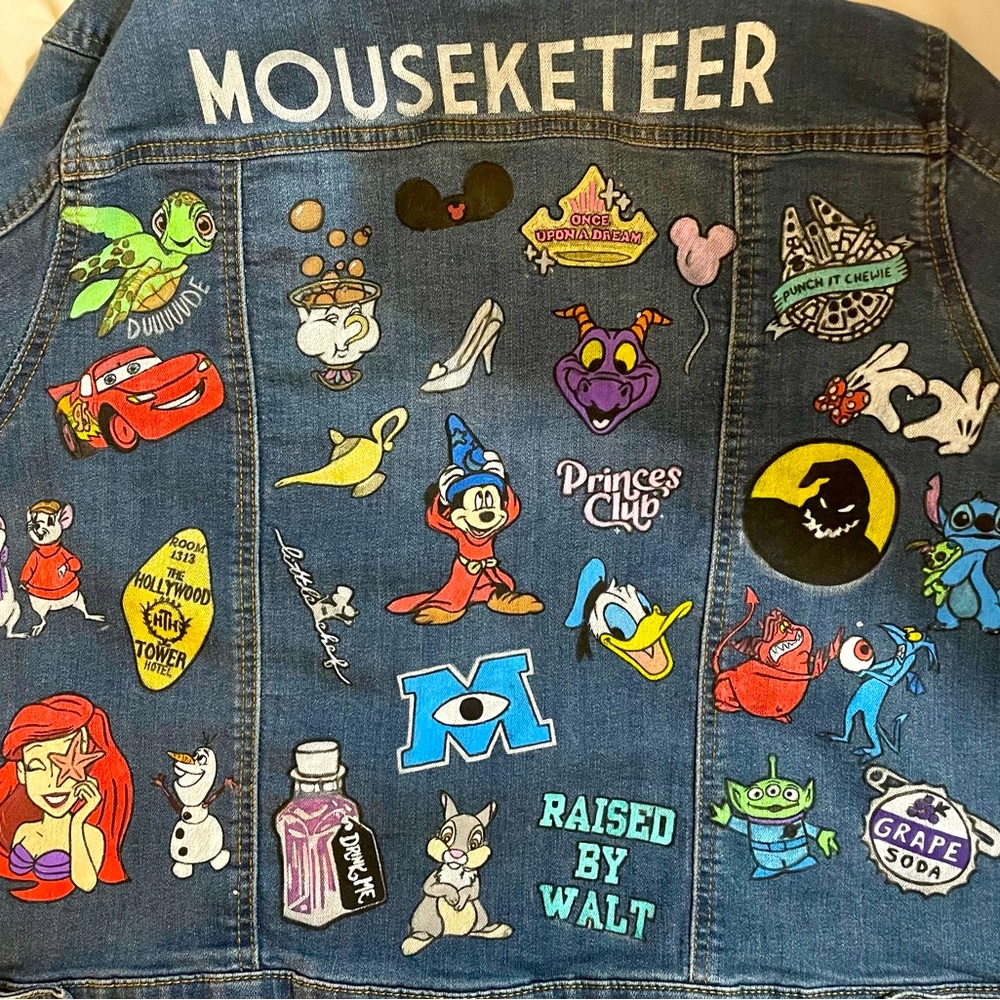 Disney inspired patch jacket